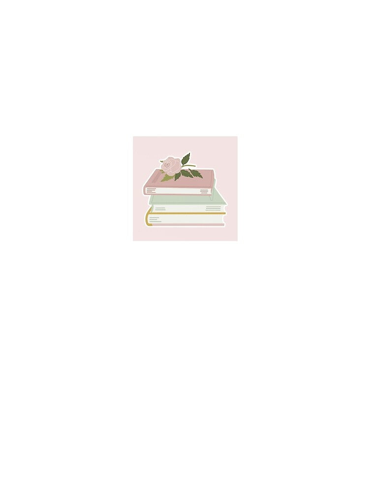 Pastel Book Aesthetic with Rose by LumeaArt
