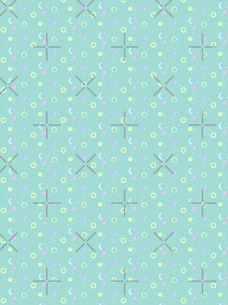 Cute pastel teal dotted | aesthetic soft teal circles and dots by lausn