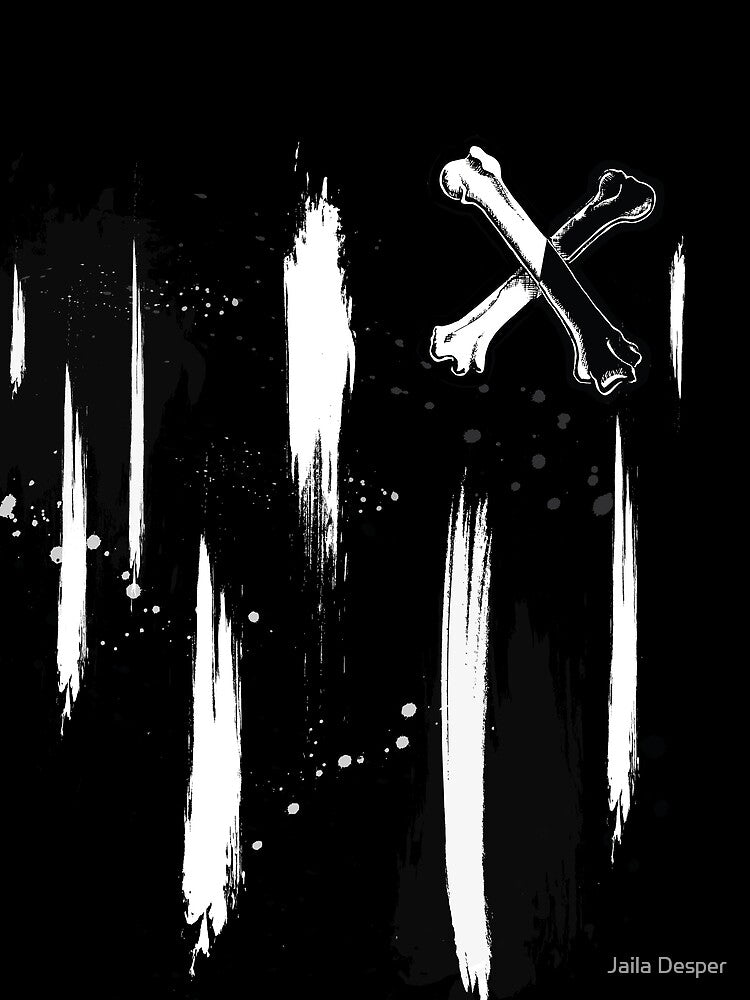 Carlos De Vil Descendants Black and White Brush by Jaila Desper