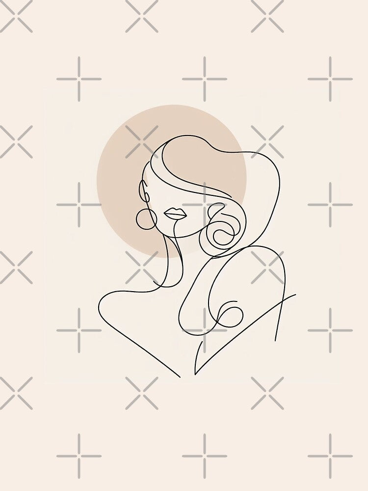 One line woman drawing by MusesWhispers