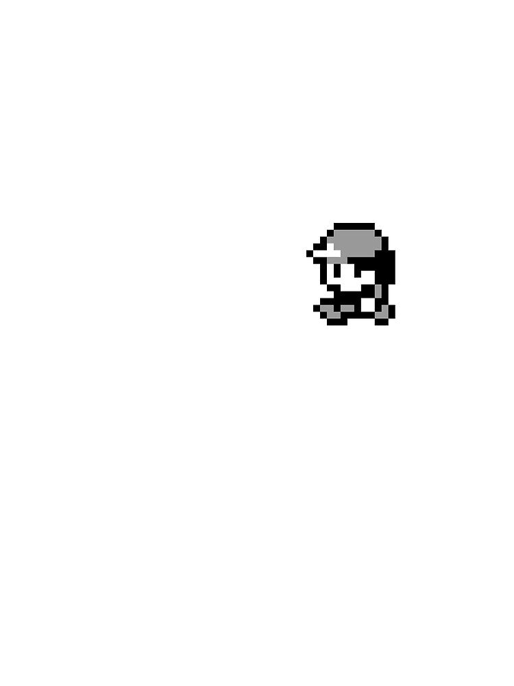 Red Side-view (Gray version) - Gameboy Character - Retro pixel art by ItsRetro90s