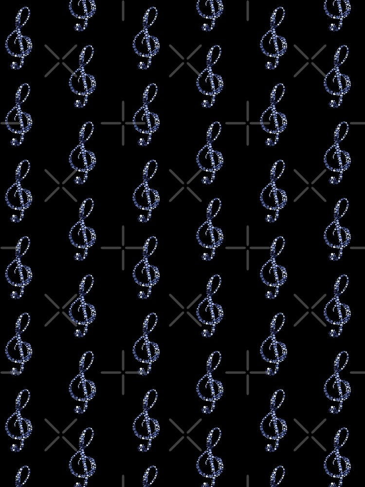 Electric Blue Modern Treble Clef Art by Zakrytos ★★★★★