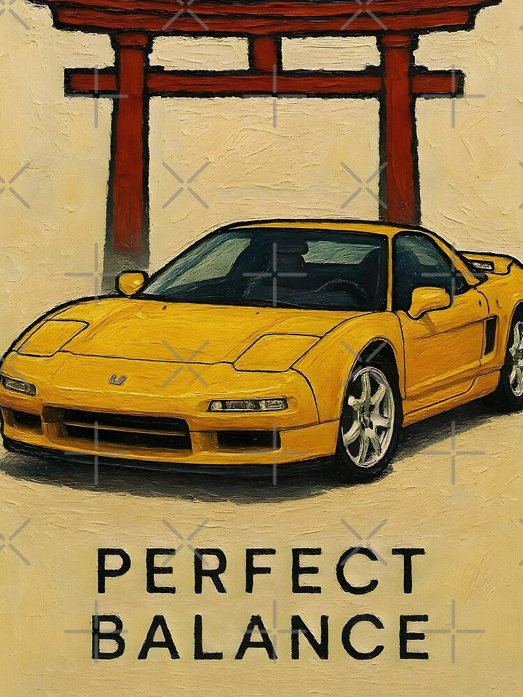 Perfect Balance NSX - Minimalist Oil Painting by Dhenin Studio