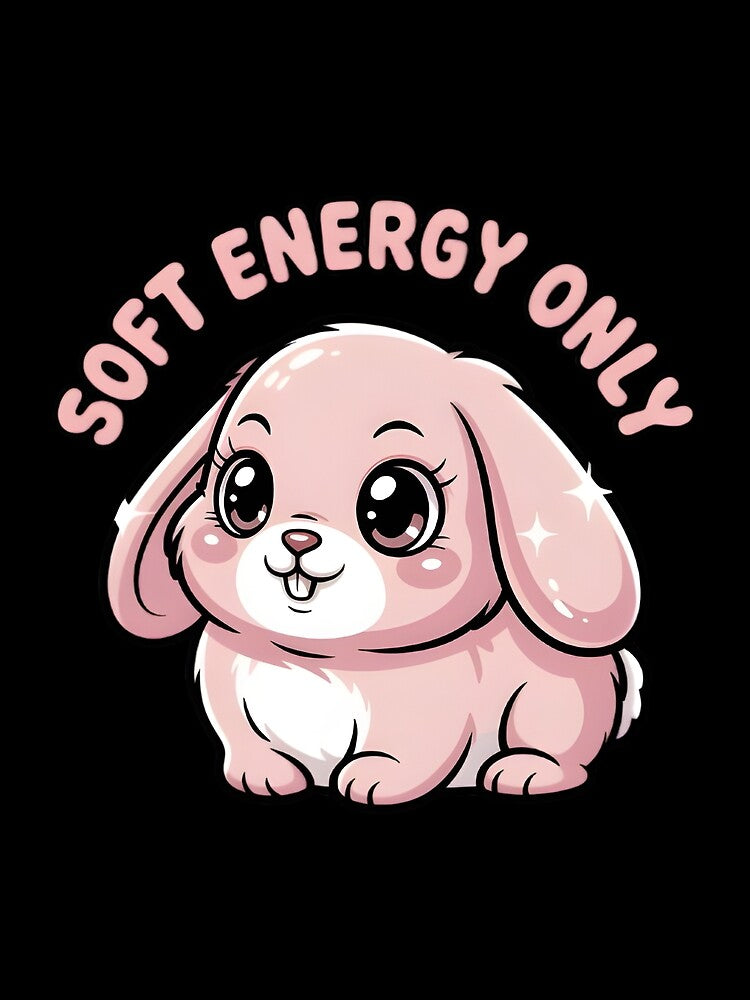 Pink Bunny Latte – Soft Energy Cozy Character by SoftyDesigns