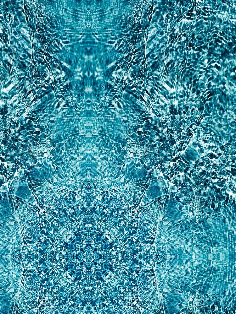 Water motif, reflection in blue # 2 by Psilographics