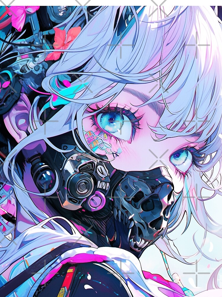 Futuristic Girl Cyberpunk Art by iWallGlow