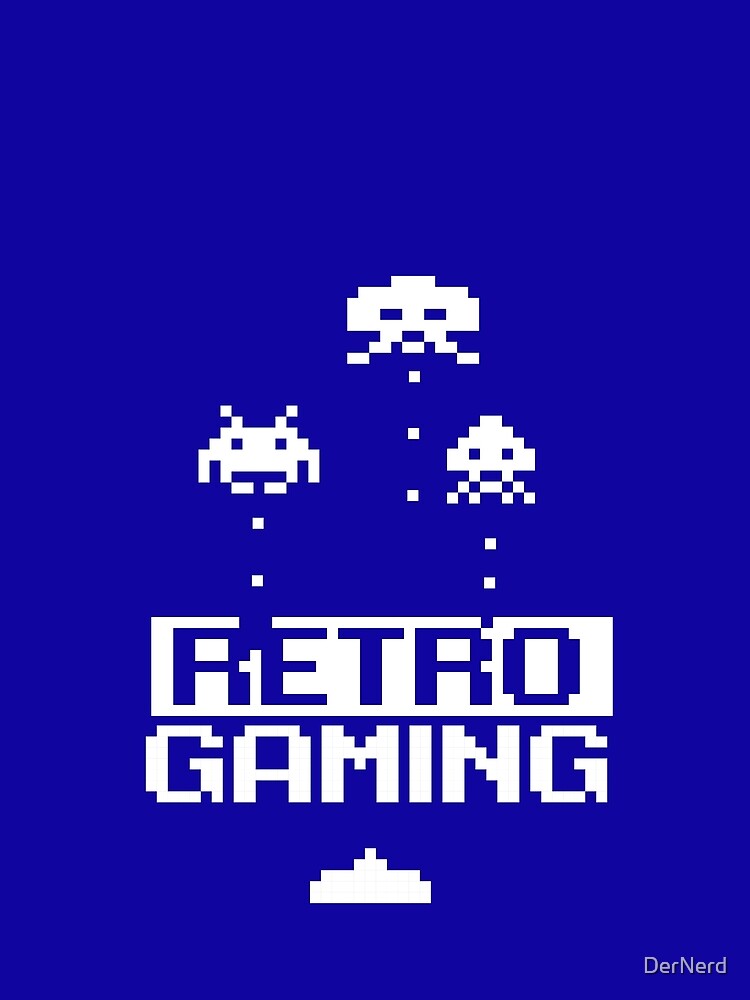 Retro gaming 8 bit video game gamer nerd design by DerNerd