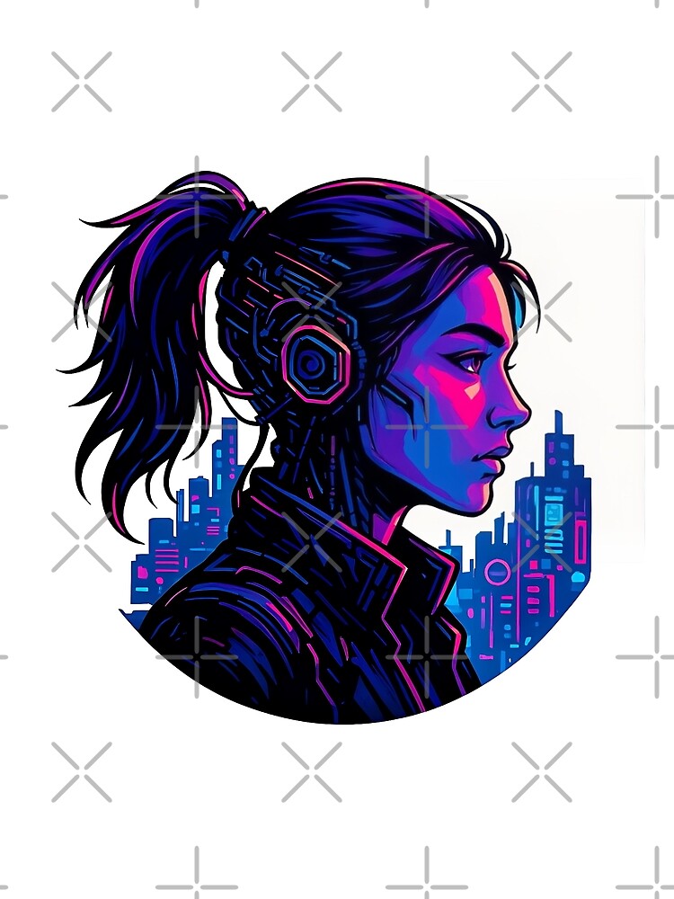 Cyberpunk Futuristic AI Woman by Amr Siam