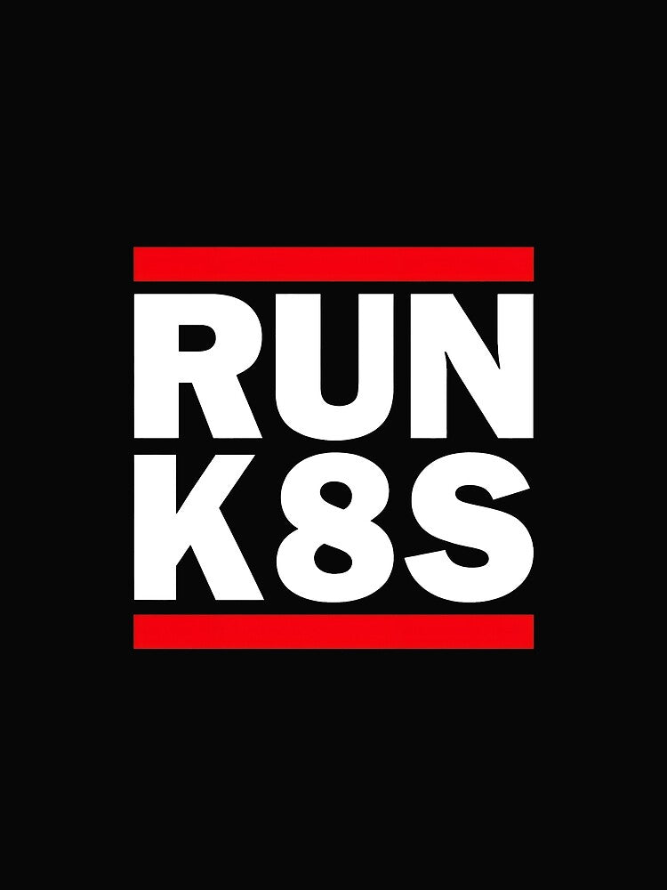 RUN K8S Red Line Typography by Manningh7