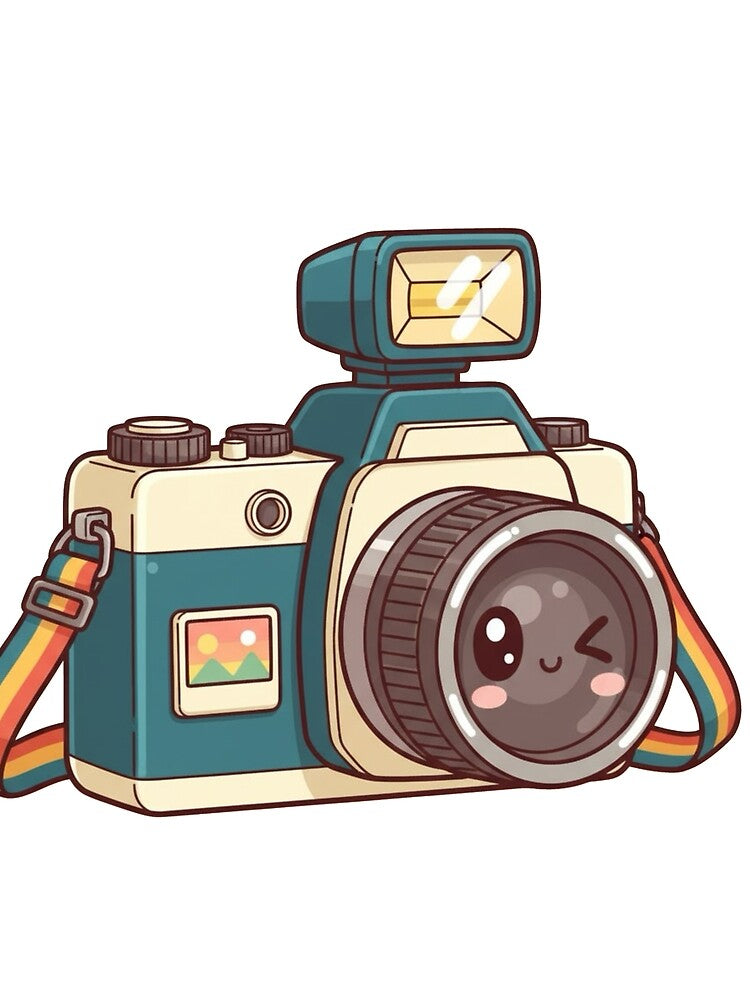 Kawaii Retro Camera Cartoon - Cute Vintage Photography Lover Gift by Tidarat-27