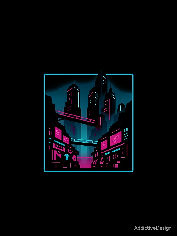 Neon Abyss Streets – Cyberpunk City Glow by AddictiveDesign