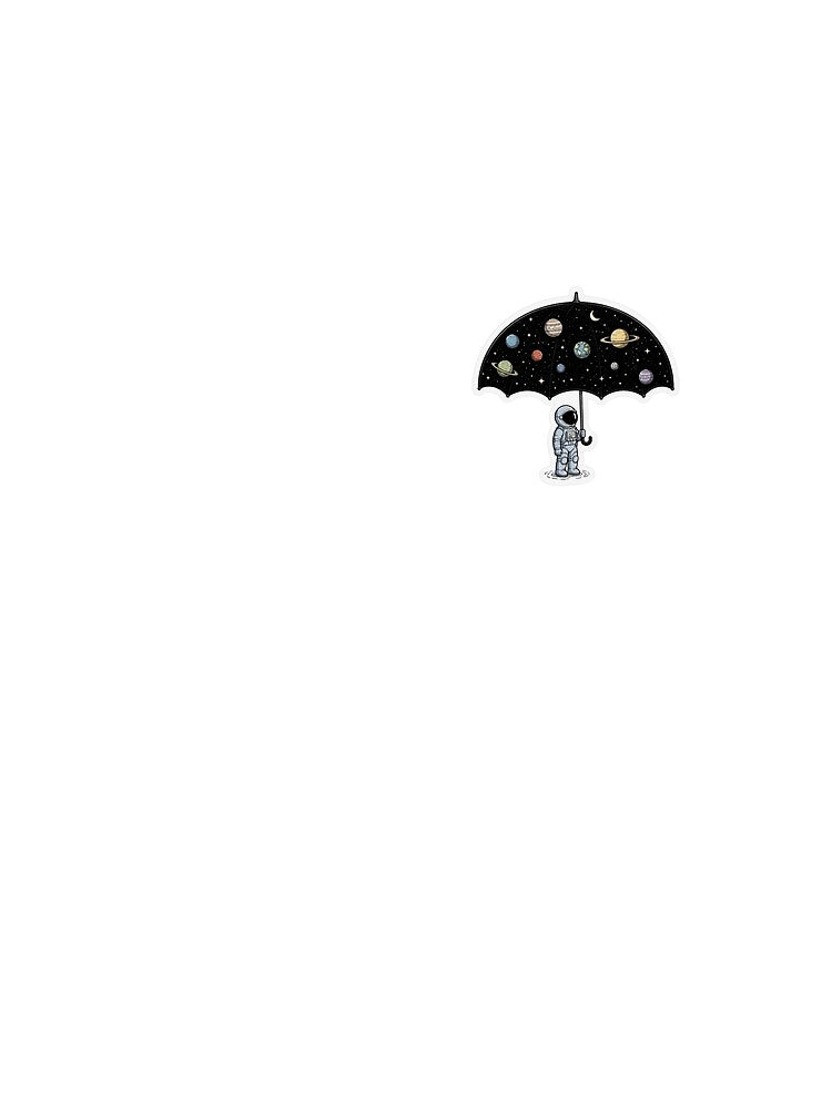 Astronaut Holding a Galaxy Umbrella by Thetdesigns