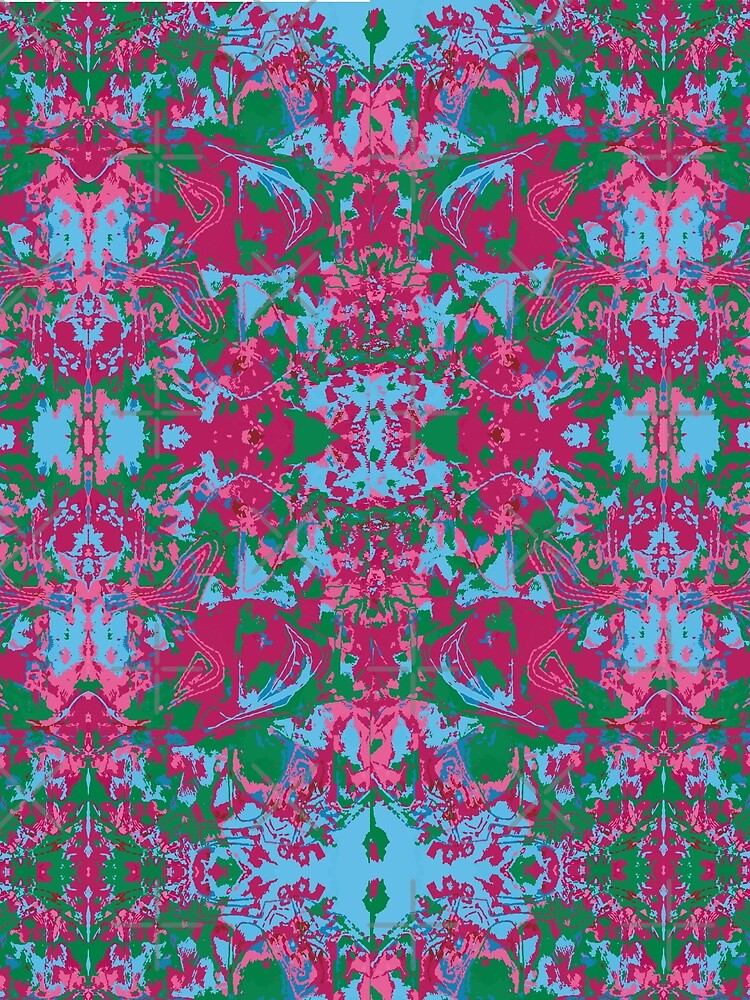 Abstract Blue Green Pink Exclusive Pattern by LIRAZ ZIV
