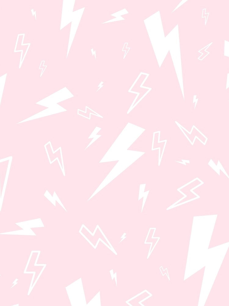 Pastel Pink Lightning Print by alwayselle