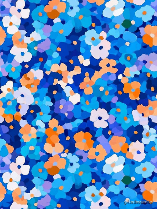 Abstract Vibrant Watercolor Flowers by giftedessence