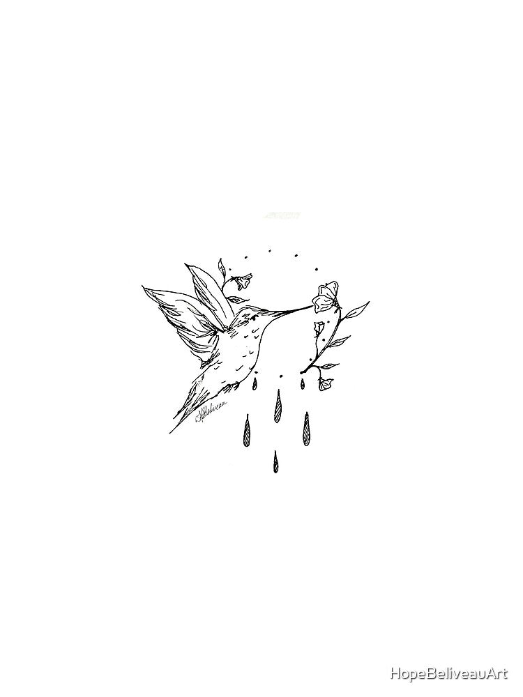 hummingbird design by HopeBeliveauArt