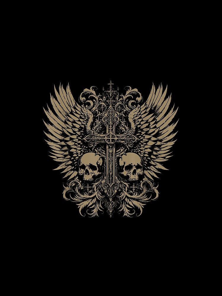 Emo Grunge Aesthetic Alt Goth Skull Cross Gothic by Jessica Lewis