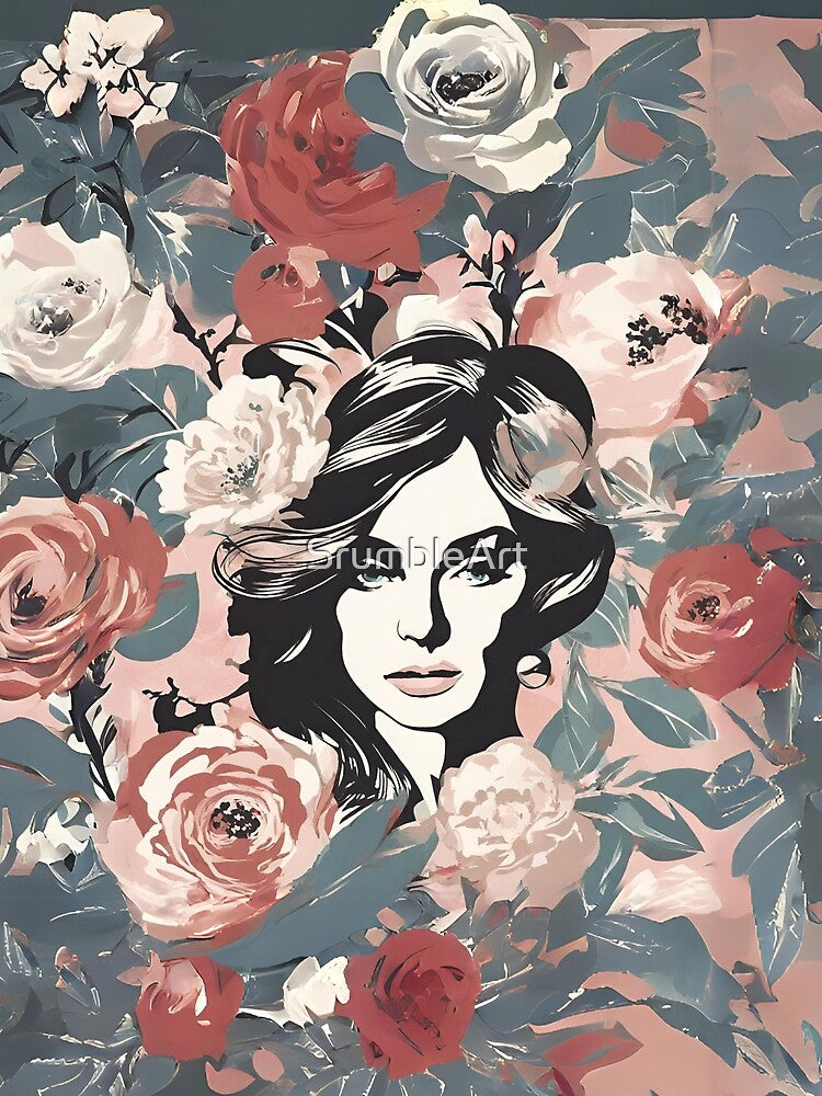 Iconic women floral print by SrumbleArt