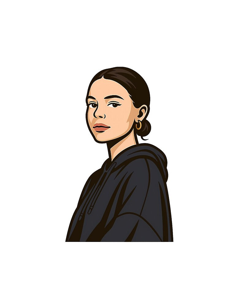 Nina Chuba  Minimalist Streetwear Portrait Art by mnkfaiye