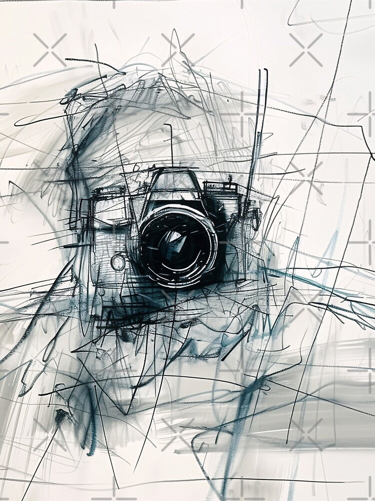 Abstract Photographer Sketch by SleekLineSketches