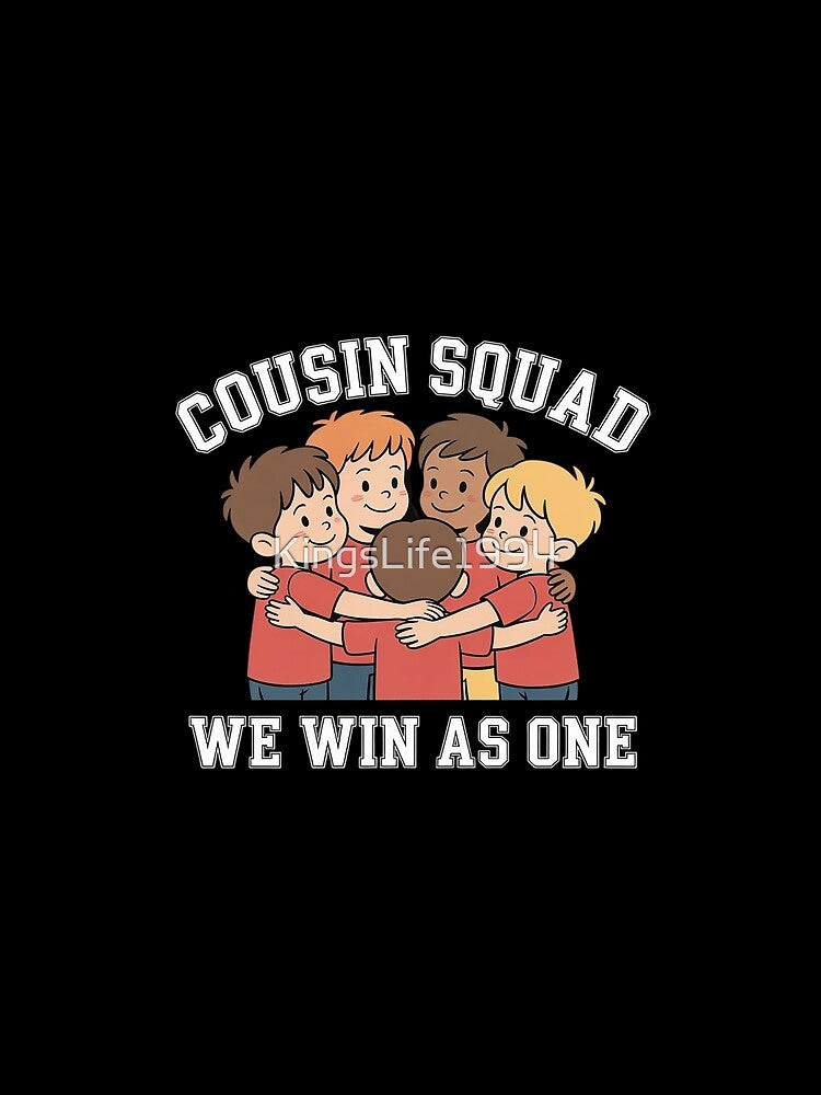 Cousin Crew We Win As One Team Graphic Red Black White by KingsLife1994