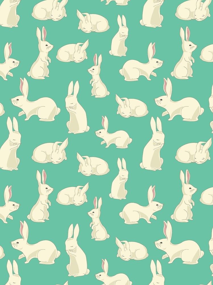 Soft Bunny Pattern by cherishakayart