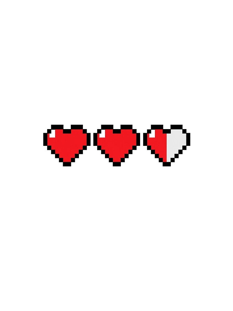 Retro Pixel Heart Health Bar Sticker by ClickToSticker