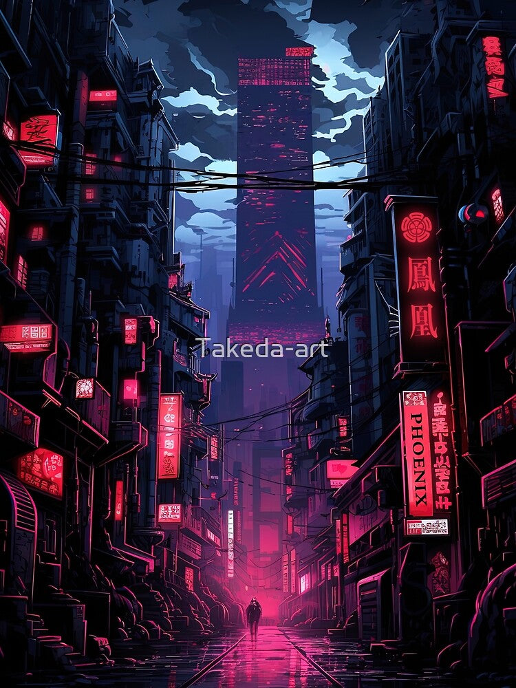 Cyberpunk Corpo Tower Tokyo by Takeda-art