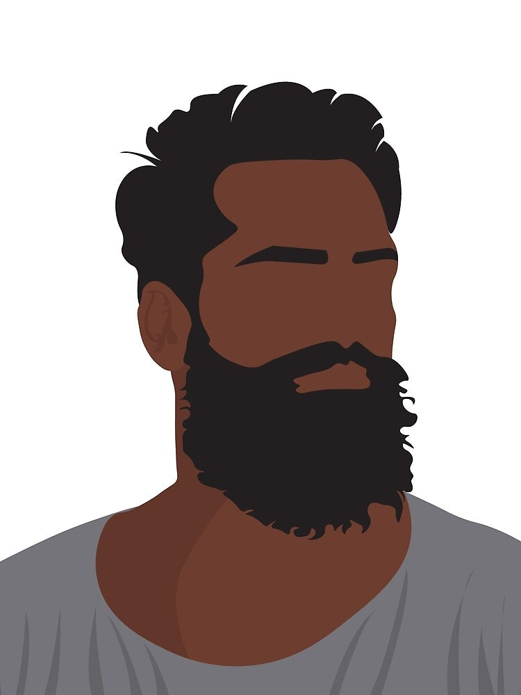Handsome boy minimal Faceless Vector Portrait Fo t-shart by SithCreation