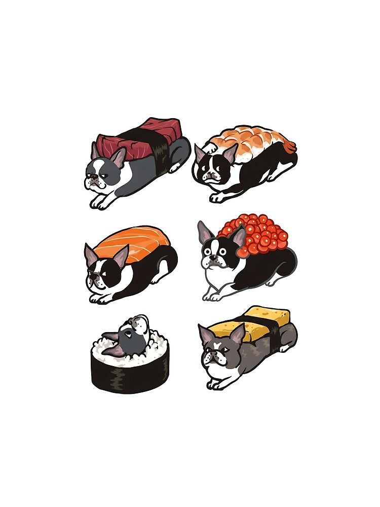 Sushi Boston Terrier by OlyvieArt