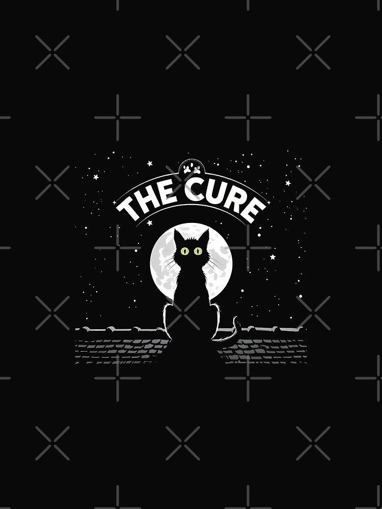 The Cure Black Cat Gothic Rock Art - Robert Smith Dark Wave Band Poster - Alternative Music Fan Gift Wall Decor by Camwal