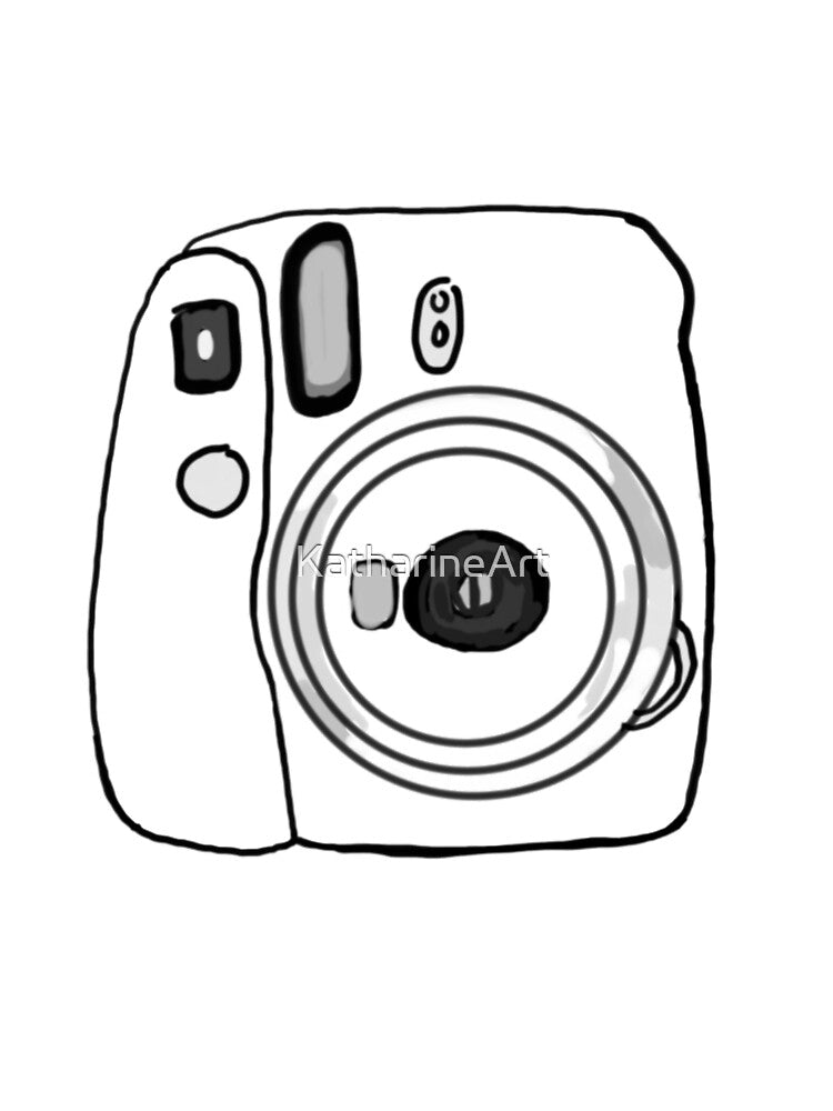 Aesthetic White Camera by KatharineArt