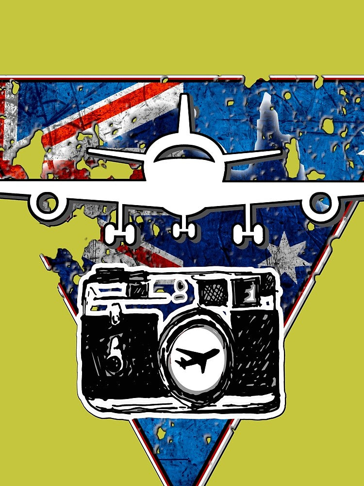 Australian plane aviation photographer with vintage camera by AEROSPACE-IND