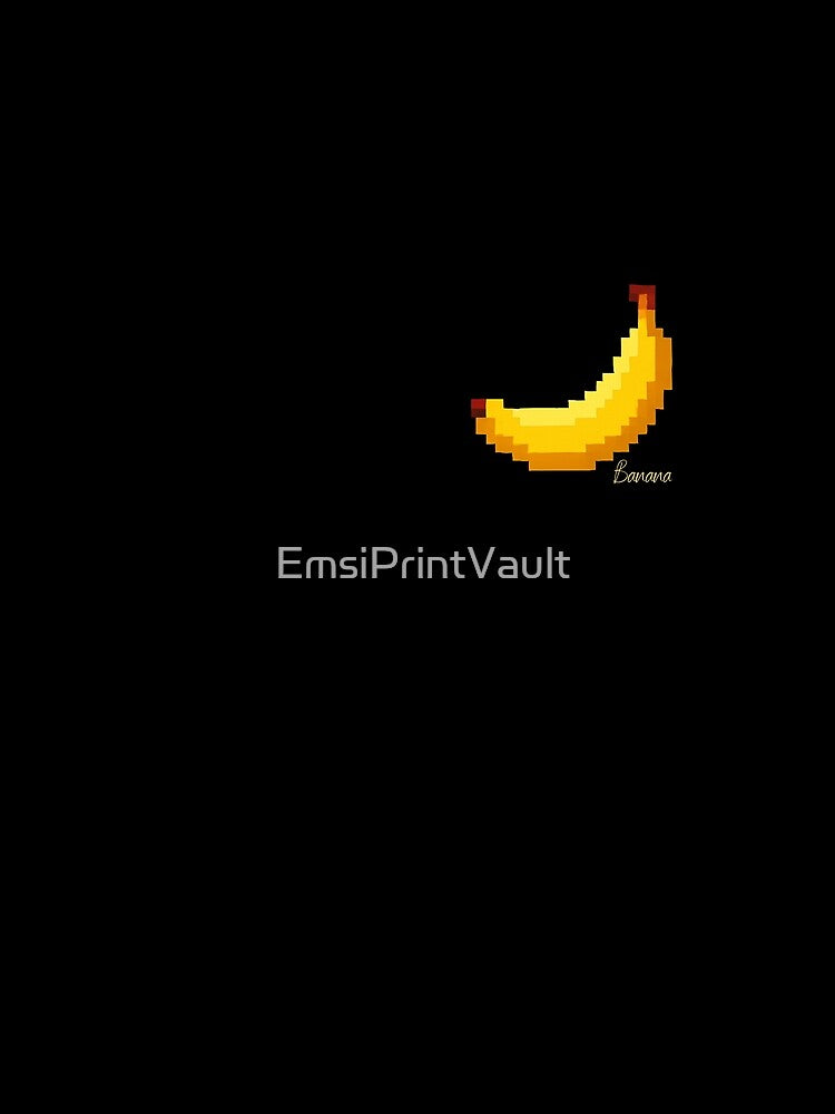 Banana 8-bit Pixel by EmsiPrintVault
