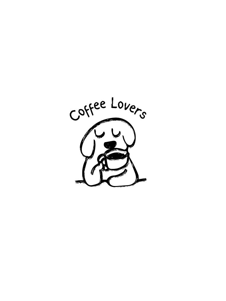 Coffee Lover Dog – Cute Dog Drinking Coffee Funny Pet Design by gluxdesing