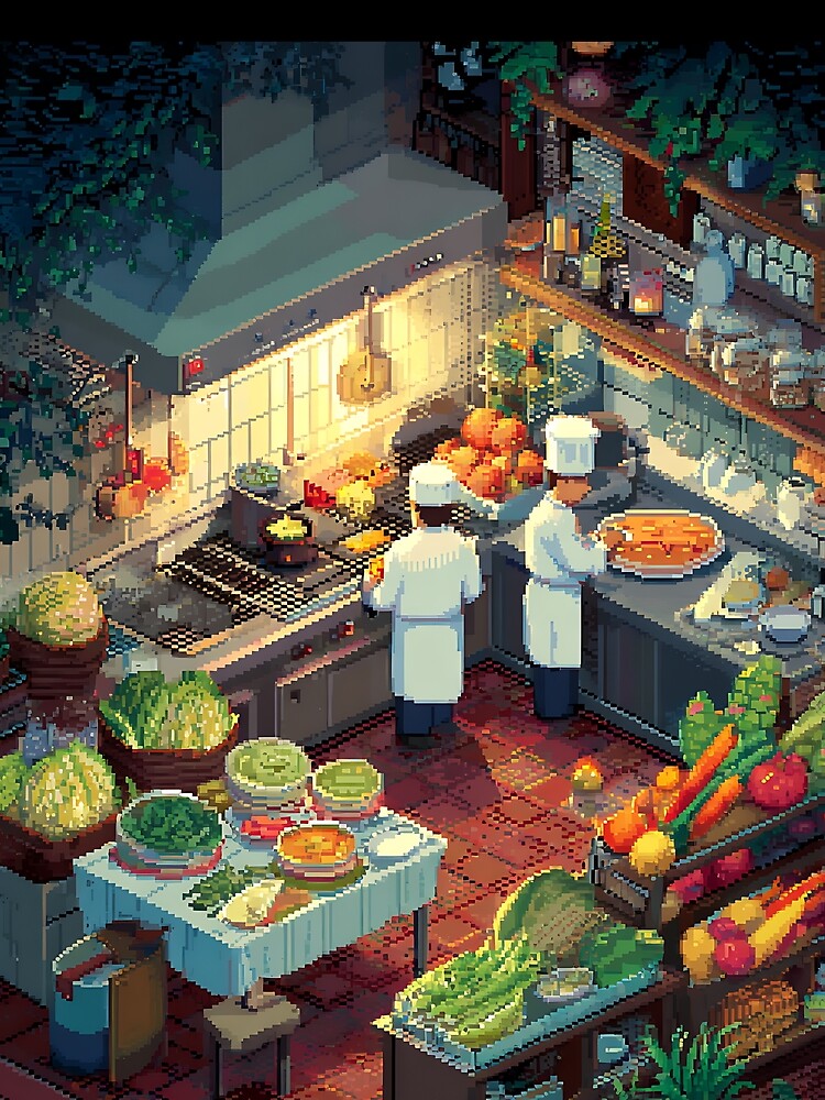 Retro Pixel Art Food by bapupa