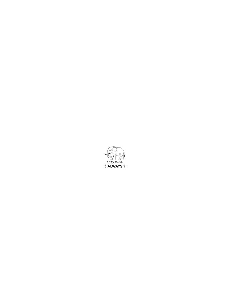 Minimal Elephant Sticker – Stay Wise Line Art by SainiArt19