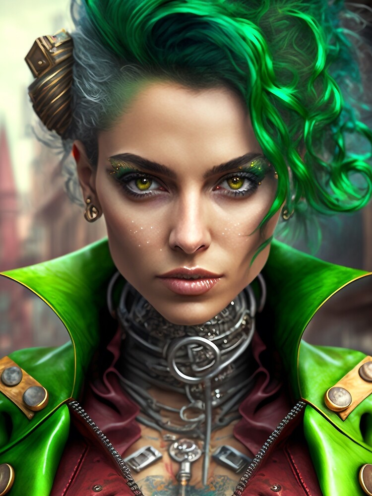 Cyberpunk Green by AICreateWorlds