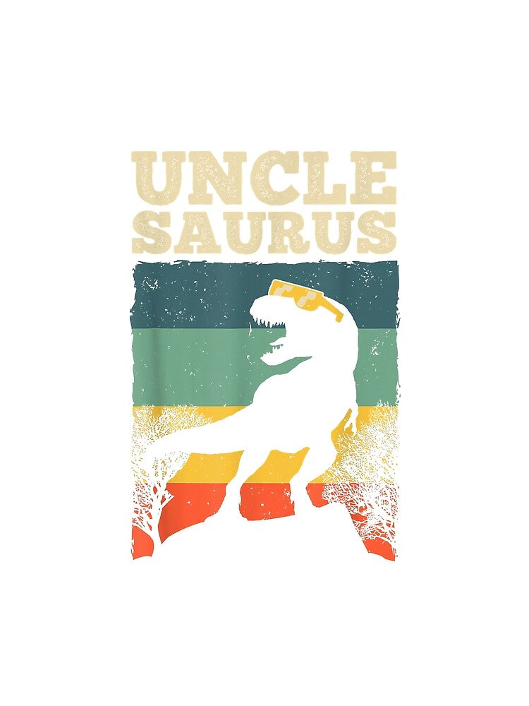 Cool Uncle Design For Uncle Men Family Great Uncle Dinosaur  Retro Glass by XzavierHolland