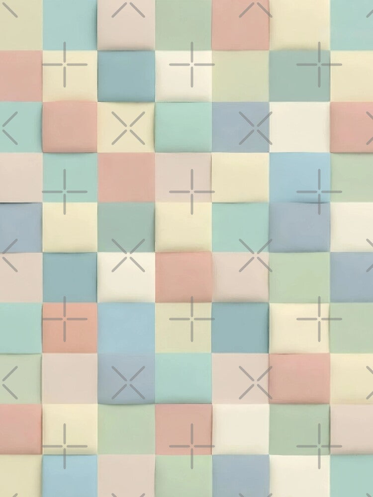 Soft Geometry-Pastel Patchwork Calm by ChibiBloom