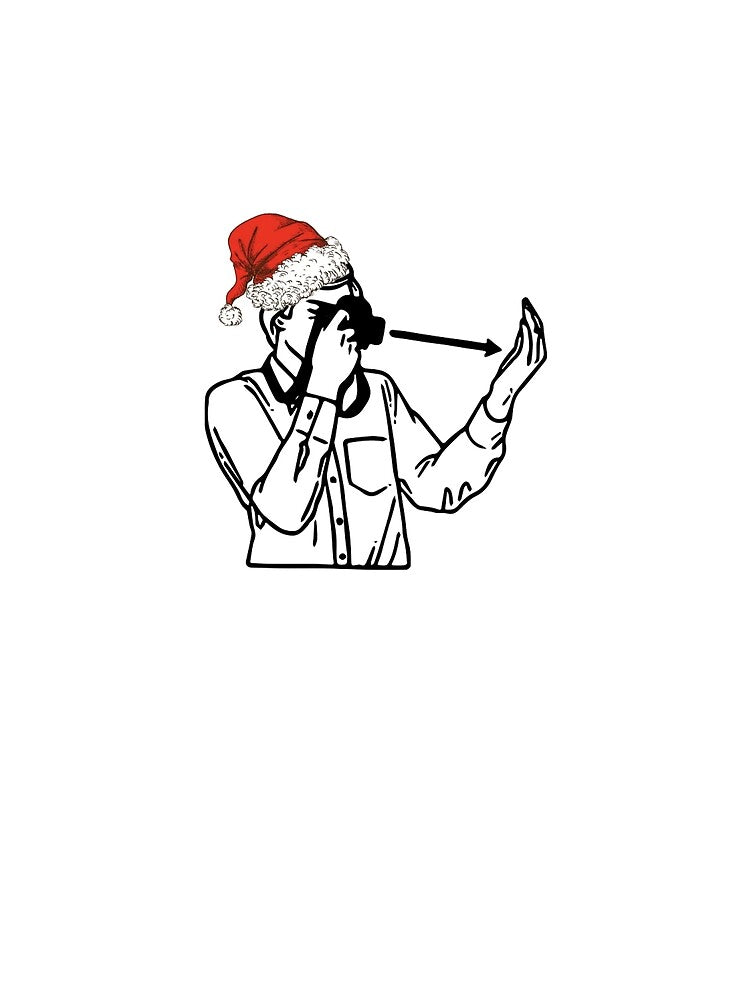 CHRISTMAS Photographer Line Drawing #3 by Film Camera Nerds