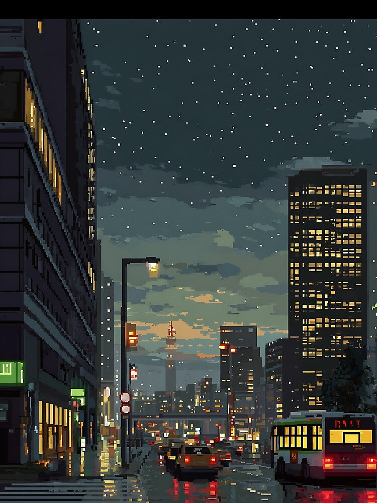 Digital Pixelated Cityscape View by bapupa