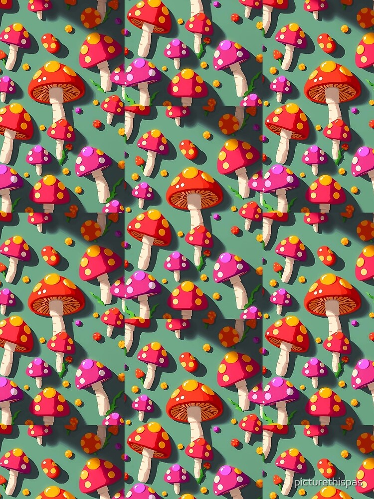 Pixel Art Mushrooms by picturethispas