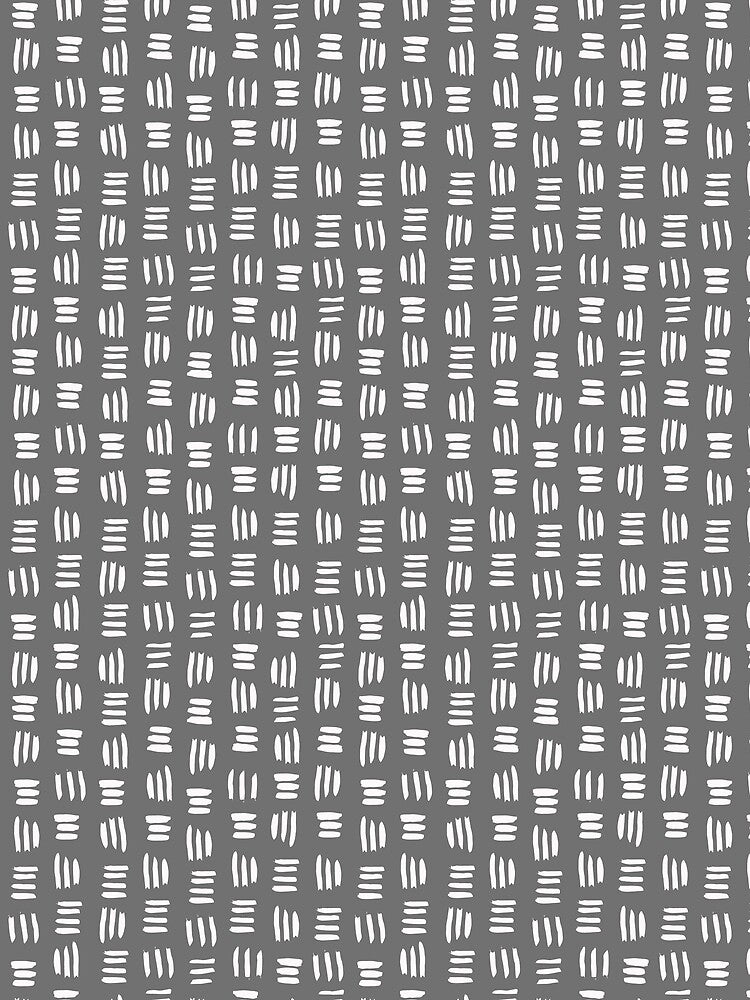 Triad Lines in White on Black by Meena-and-Fox