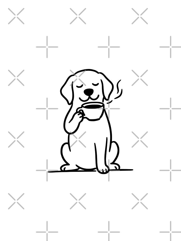 Content Dog Coffee Mood by MotionBanana Art