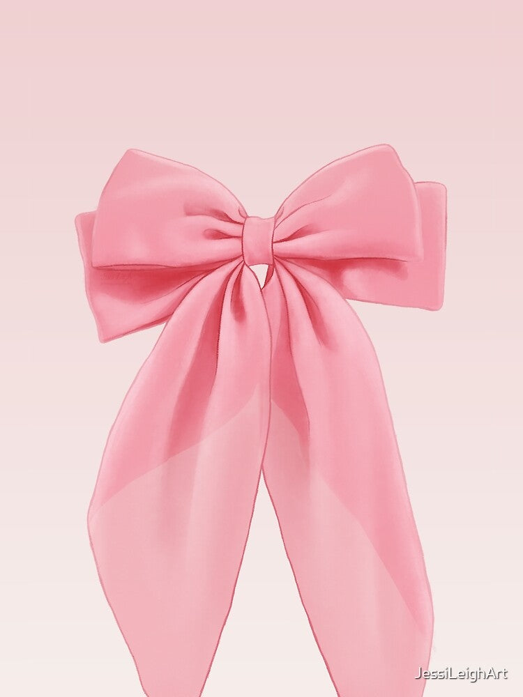 Soft Pink Bow Aesthetic by JessiLeighArt