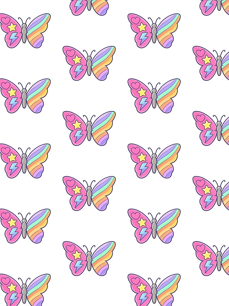 Pastel Butterfly with Youth Symbols – Soft Aesthetic Colorful by Mai-Rashed1009