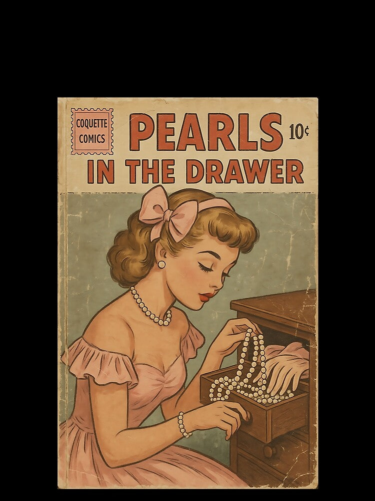 Delicate Coquette Aesthetic: Pearls in the Drawer by bapupa