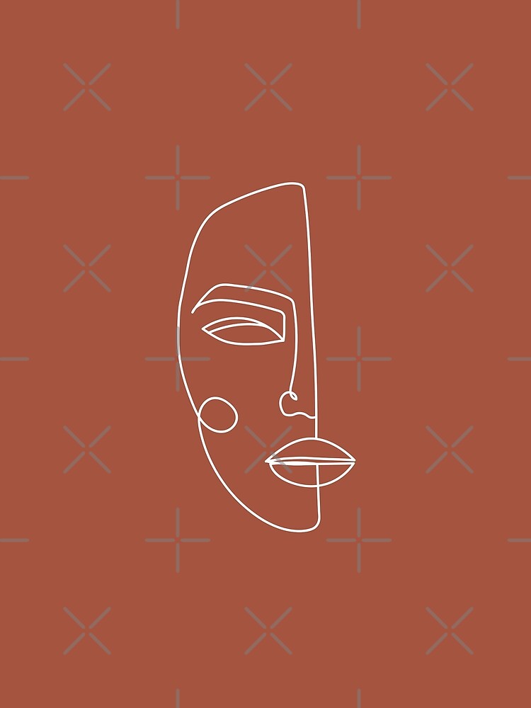 Face Minimal Rust by Valeria-Art