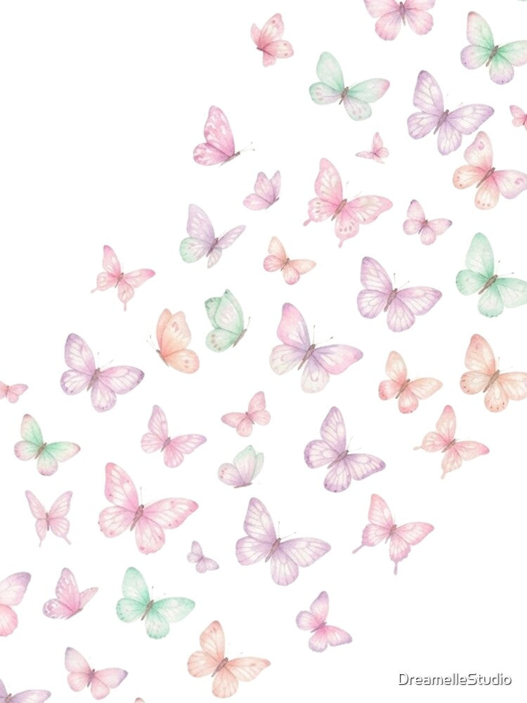 Pastel Butterfly Swarm — Dreamy Gradient Aesthetic Pattern by DreamelleStudio